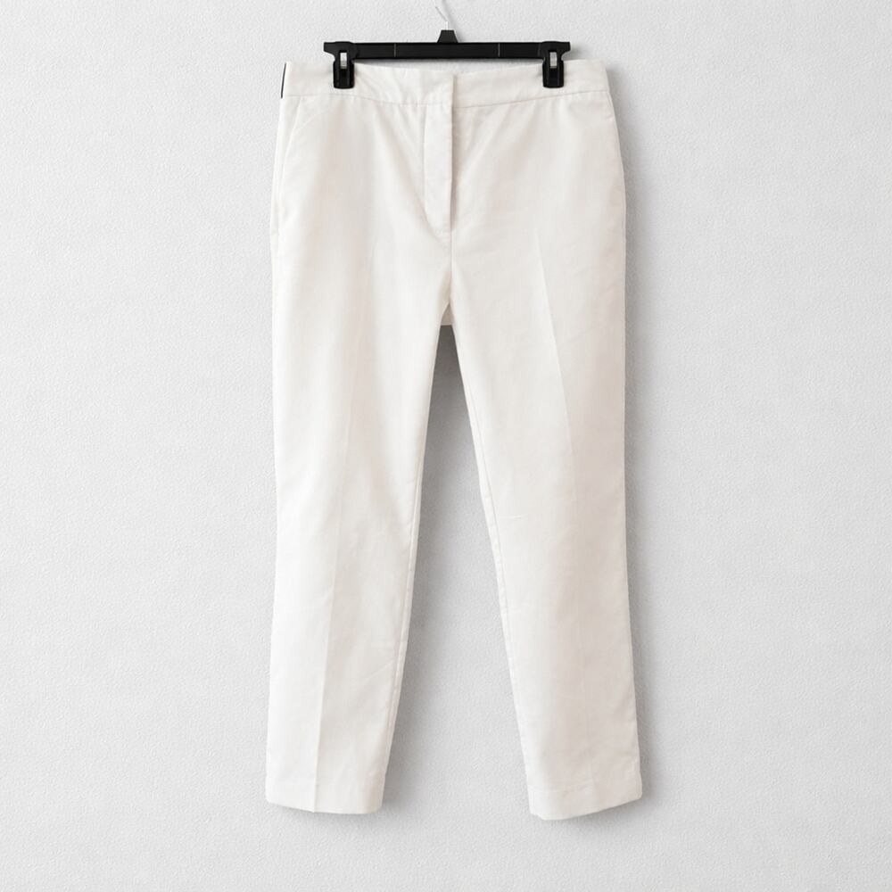 Zara White Ankle Pants Minimalist Capsule Preppy - Picture 2 of 7